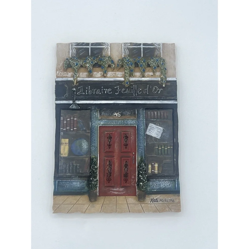 Kate McRostie 3D Resin Wall Plaque Library France Travel Memories Home Decor